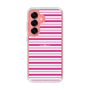 スリムプロテクションケース［ Small Border - Pink ］