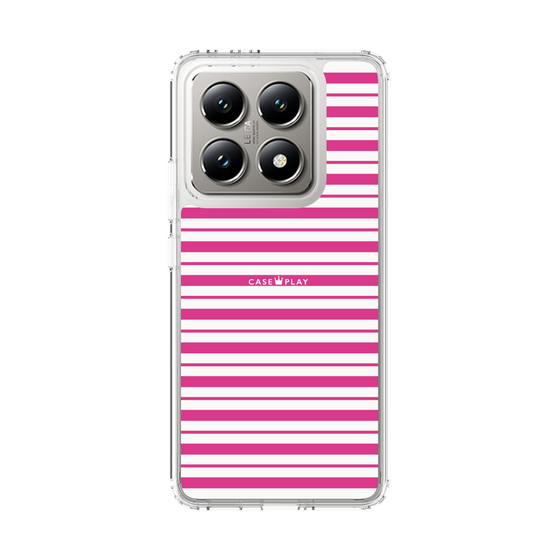 スリムプロテクションケース［ Small Border - Pink ］