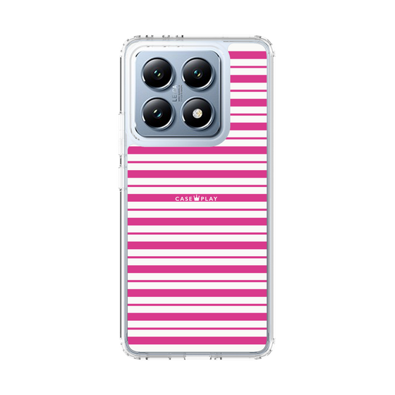 スリムプロテクションケース［ Small Border - Pink ］