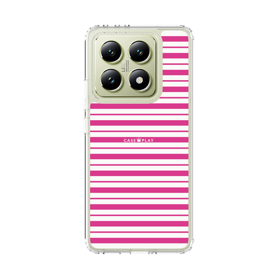 スリムプロテクションケース［ Small Border - Pink ］