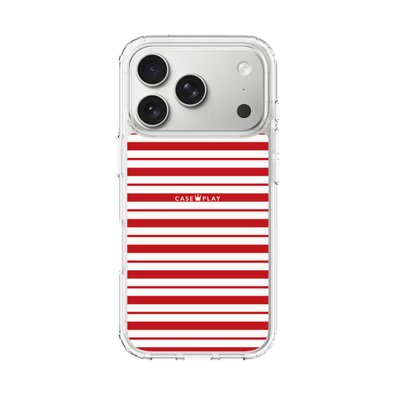スリムプロテクションケース［ Small Border - Red ］