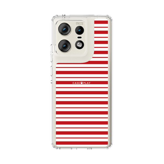 スリムプロテクションケース［ Small Border - Red ］