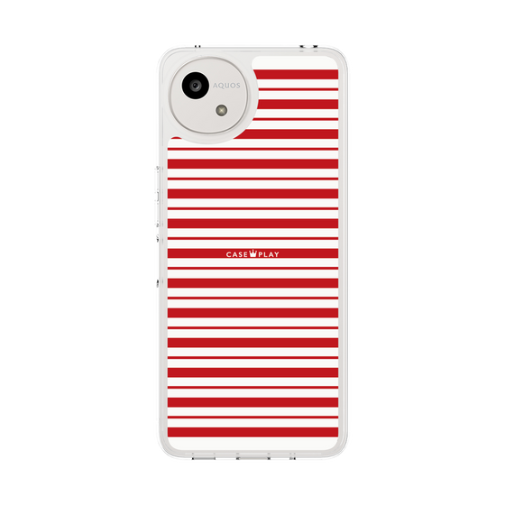 スリムプロテクションケース［ Small Border - Red ］