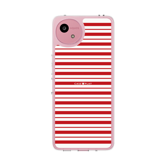 スリムプロテクションケース［ Small Border - Red ］