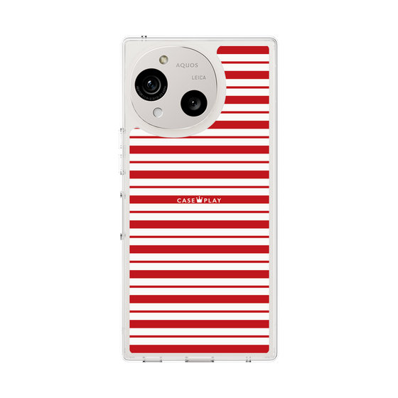 スリムプロテクションケース［ Small Border - Red ］