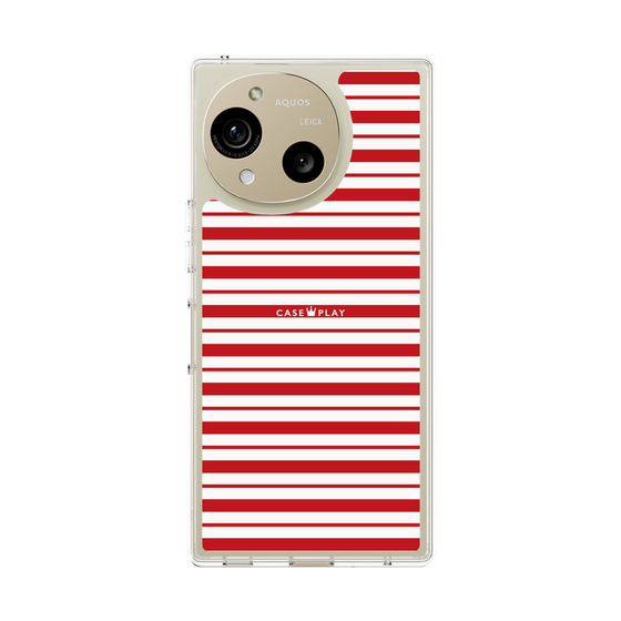 スリムプロテクションケース［ Small Border - Red ］
