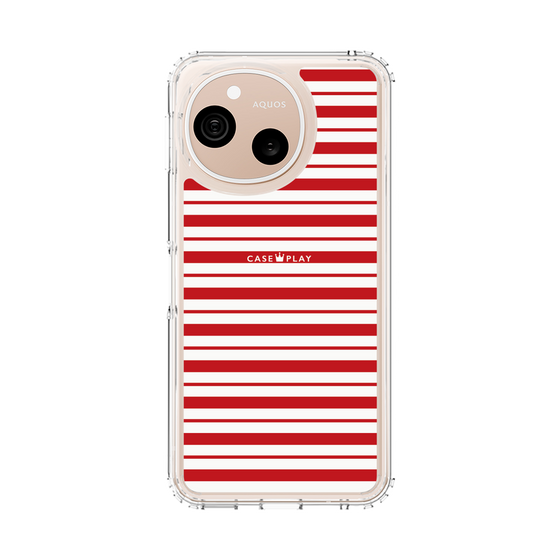 スリムプロテクションケース［ Small Border - Red ］