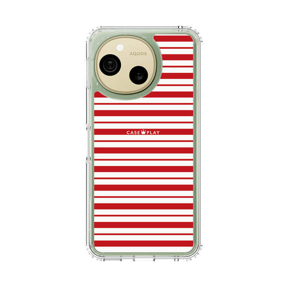 スリムプロテクションケース［ Small Border - Red ］