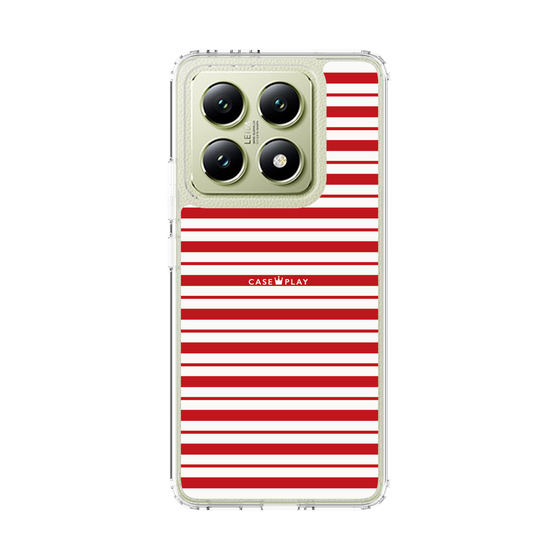 スリムプロテクションケース［ Small Border - Red ］