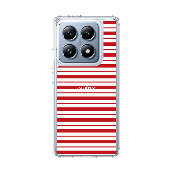 スリムプロテクションケース［ Small Border - Red ］