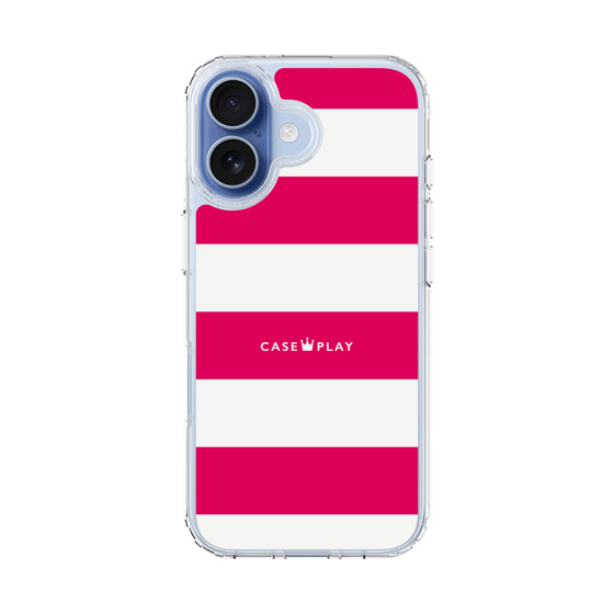 スリムプロテクションケース［ Big Border - Pink ］