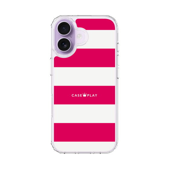 スリムプロテクションケース［ Big Border - Pink ］