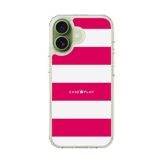 スリムプロテクションケース［ Big Border - Pink ］