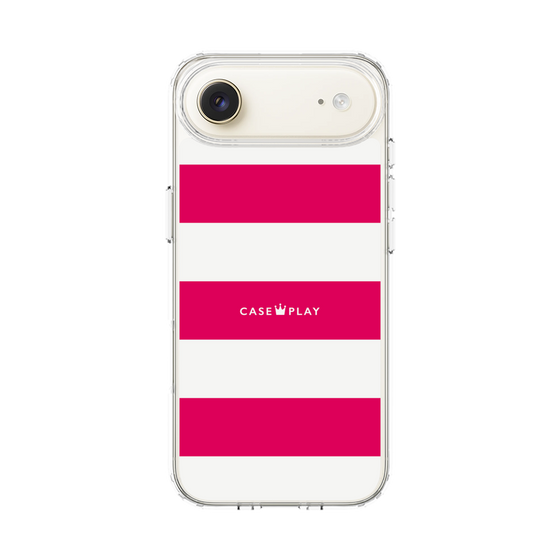 スリムプロテクションケース［ Big Border - Pink ］
