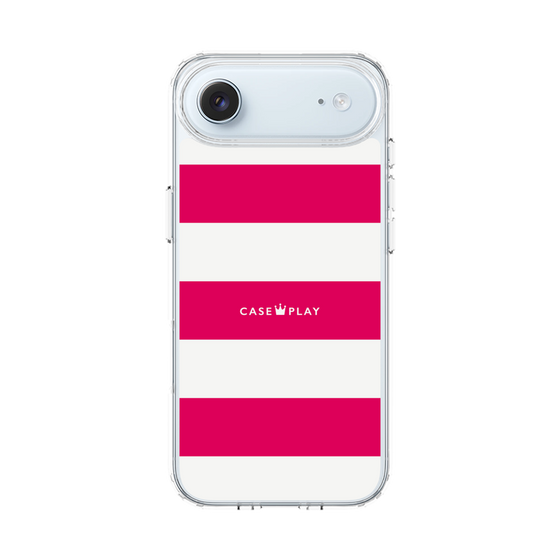 スリムプロテクションケース［ Big Border - Pink ］