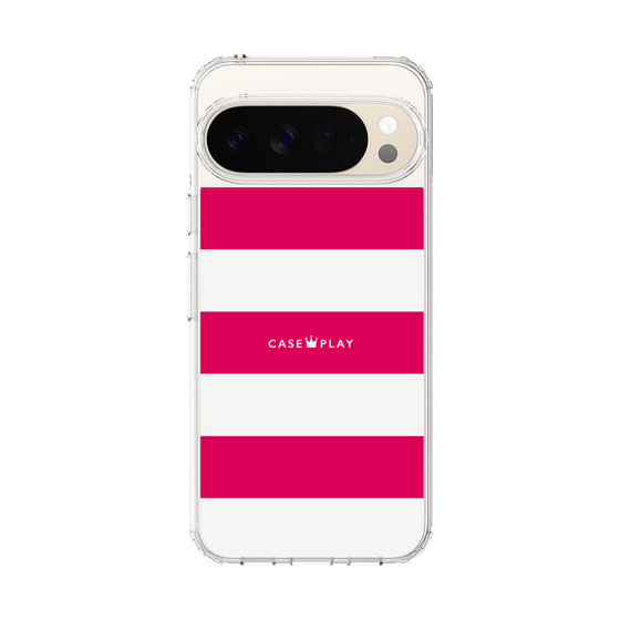 スリムプロテクションケース［ Big Border - Pink ］