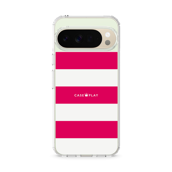 スリムプロテクションケース［ Big Border - Pink ］