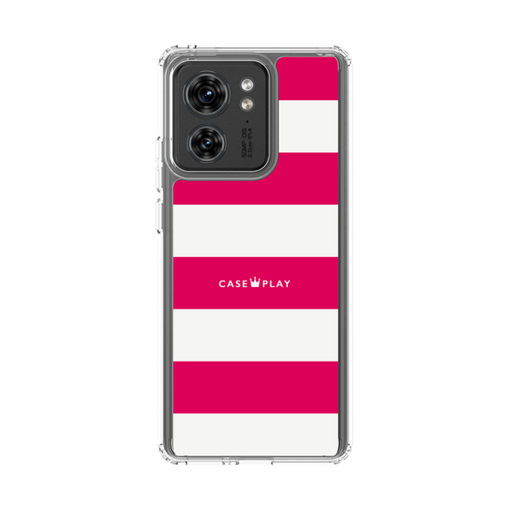 スリムプロテクションケース［ Big Border - Pink ］
