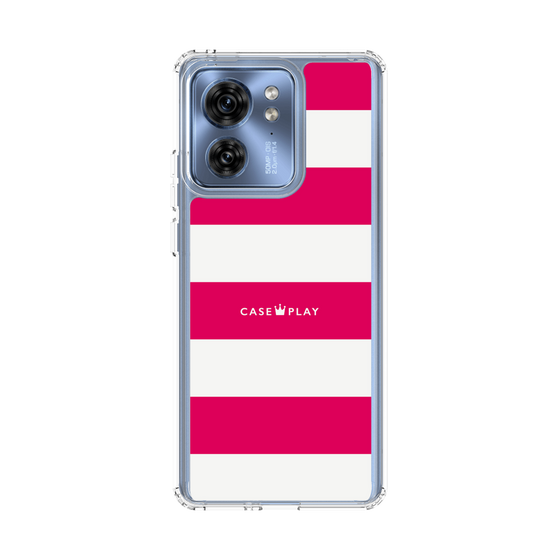 スリムプロテクションケース［ Big Border - Pink ］