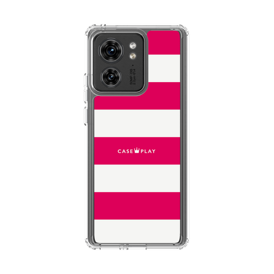 スリムプロテクションケース［ Big Border - Pink ］
