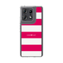 スリムプロテクションケース［ Big Border - Pink ］