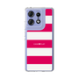スリムプロテクションケース［ Big Border - Pink ］