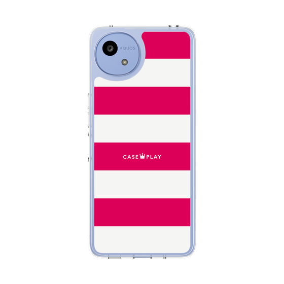スリムプロテクションケース［ Big Border - Pink ］