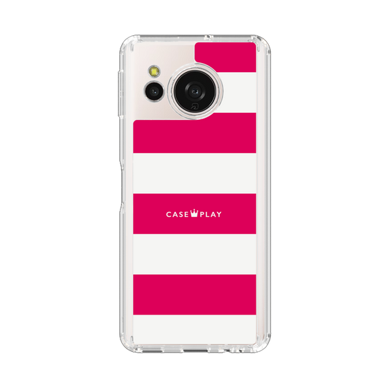 スリムプロテクションケース［ Big Border - Pink ］