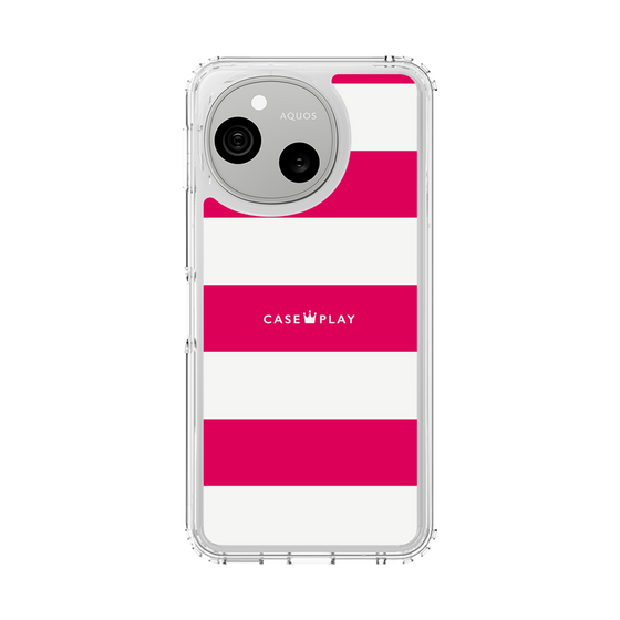 スリムプロテクションケース［ Big Border - Pink ］