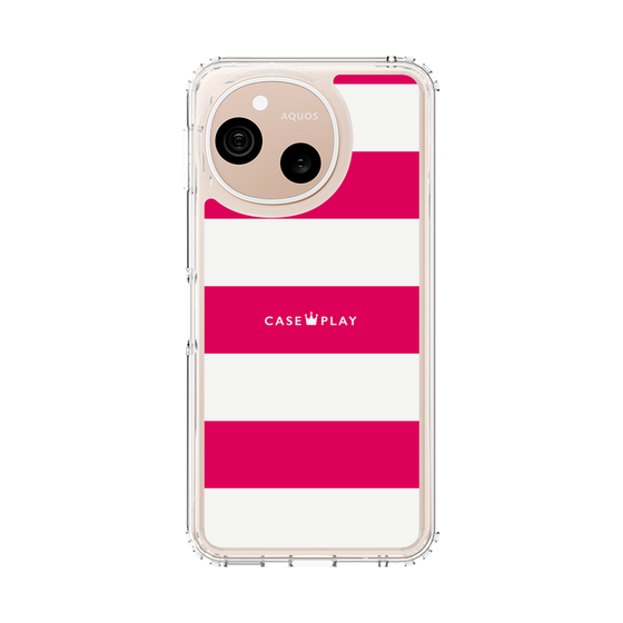 スリムプロテクションケース［ Big Border - Pink ］