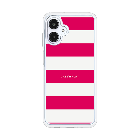 スリムプロテクションケース［ Big Border - Pink ］