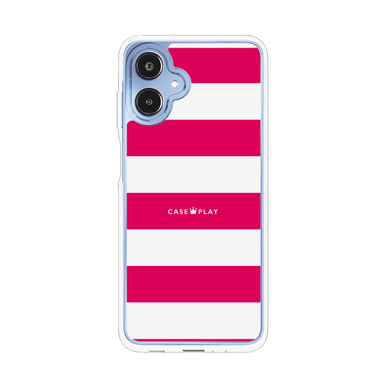 スリムプロテクションケース［ Big Border - Pink ］