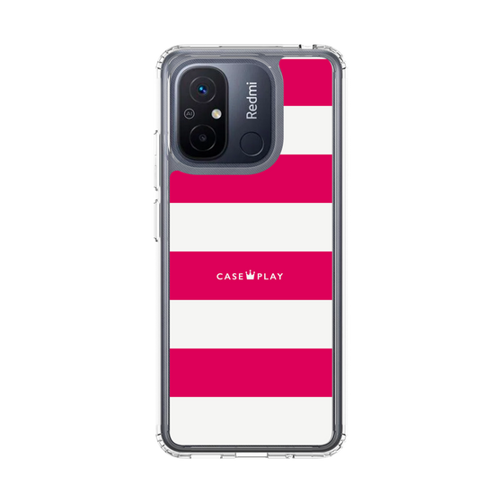 スリムプロテクションケース［ Big Border - Pink ］