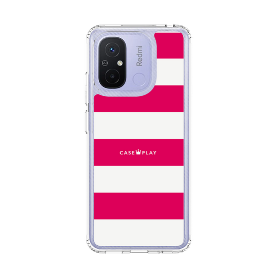 スリムプロテクションケース［ Big Border - Pink ］
