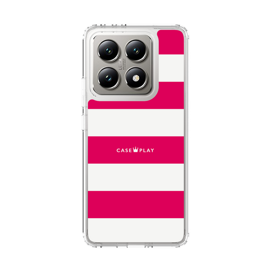 スリムプロテクションケース［ Big Border - Pink ］