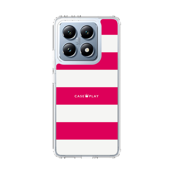 スリムプロテクションケース［ Big Border - Pink ］