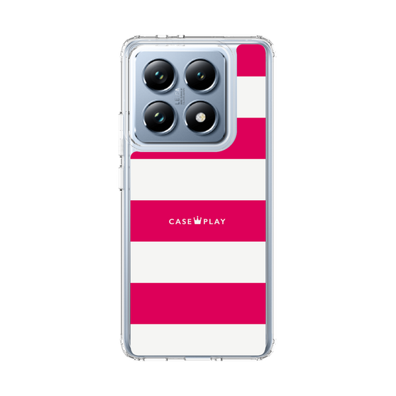 スリムプロテクションケース［ Big Border - Pink ］