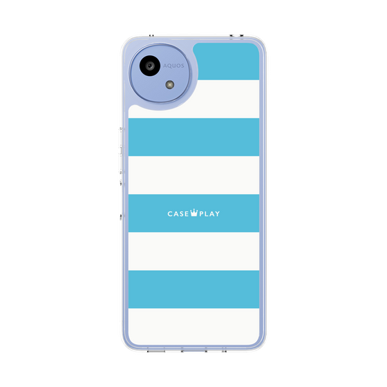 スリムプロテクションケース［ Big Border - Blue ］