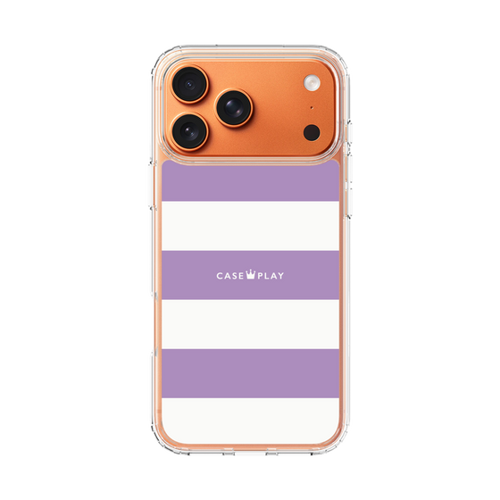 スリムプロテクションケース［ Big Border - Purple ］