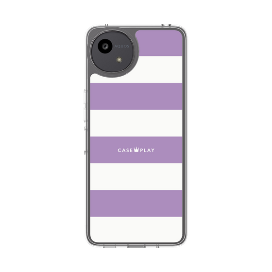 スリムプロテクションケース［ Big Border - Purple ］
