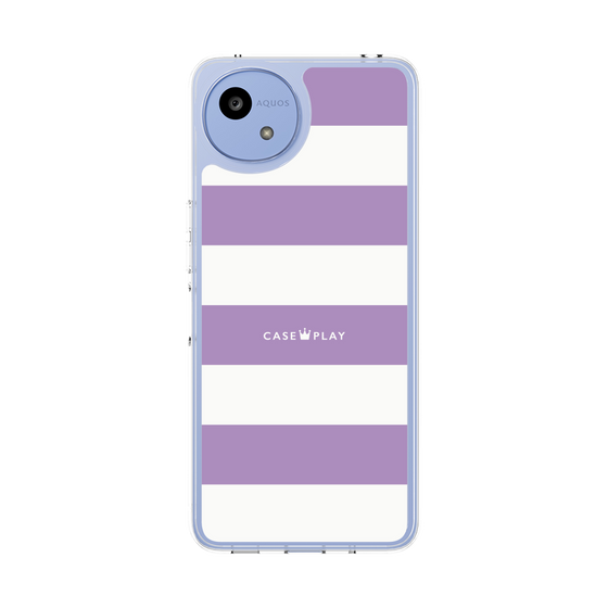 スリムプロテクションケース［ Big Border - Purple ］