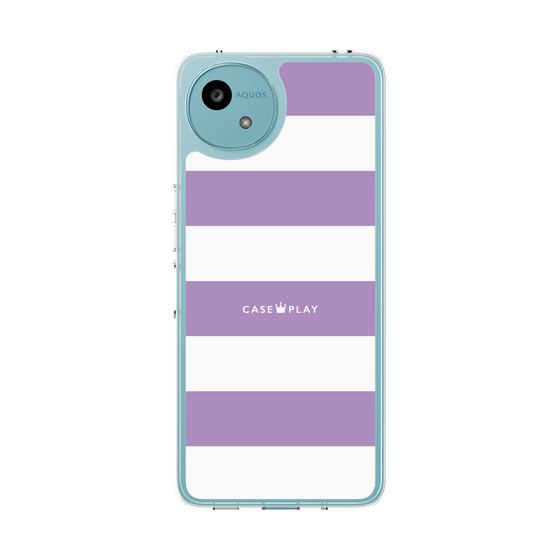 スリムプロテクションケース［ Big Border - Purple ］