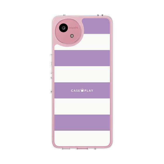 スリムプロテクションケース［ Big Border - Purple ］
