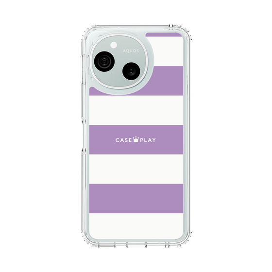 スリムプロテクションケース［ Big Border - Purple ］