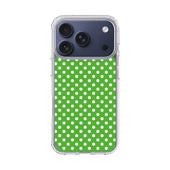 スリムプロテクションケース［ Small Dot - Green ］