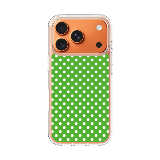 スリムプロテクションケース［ Small Dot - Green ］