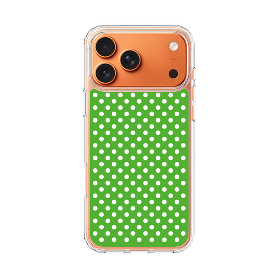 スリムプロテクションケース［ Small Dot - Green ］