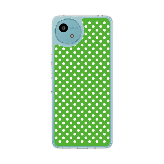 スリムプロテクションケース［ Small Dot - Green ］