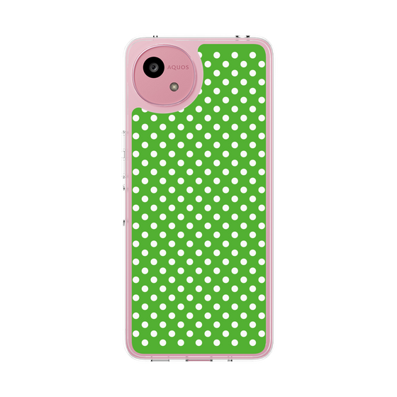 スリムプロテクションケース［ Small Dot - Green ］