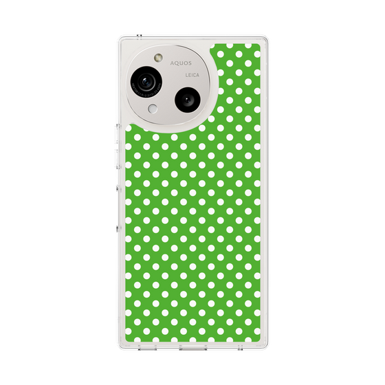スリムプロテクションケース［ Small Dot - Green ］